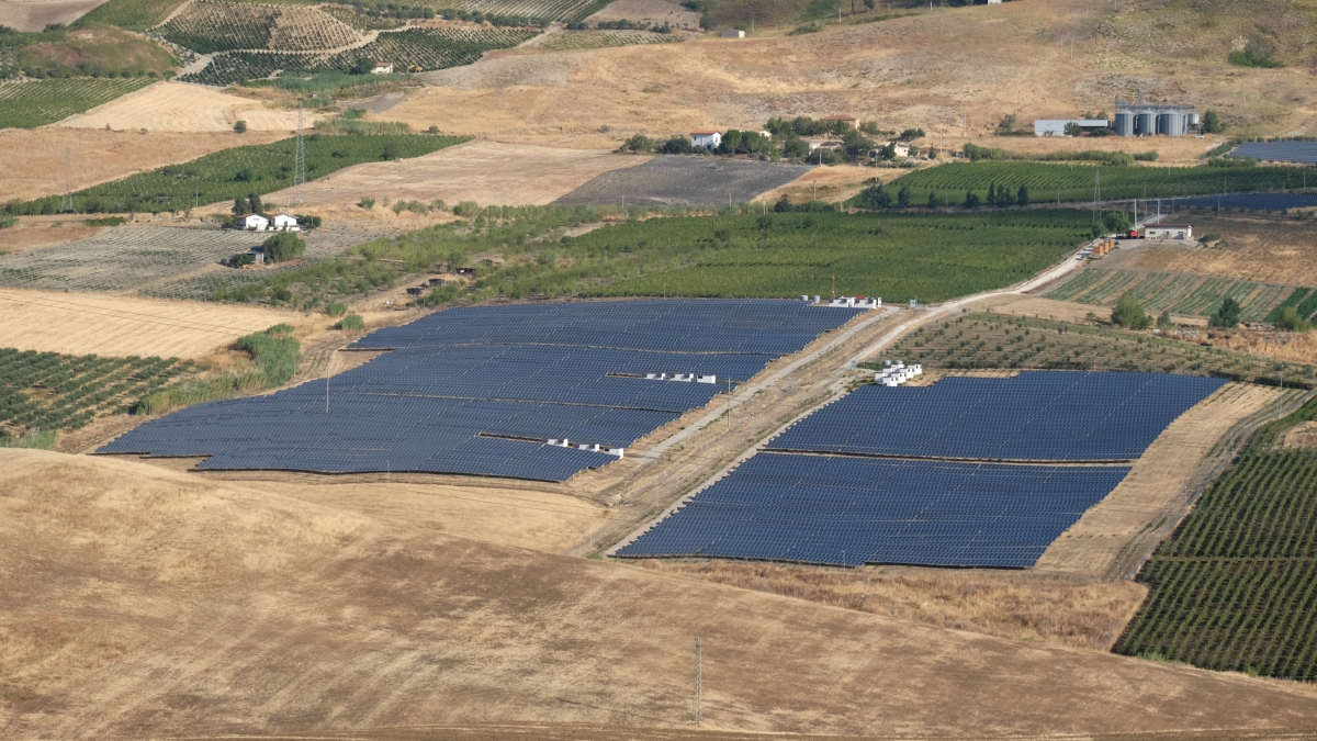 Planta fotovoltaica en Italia.