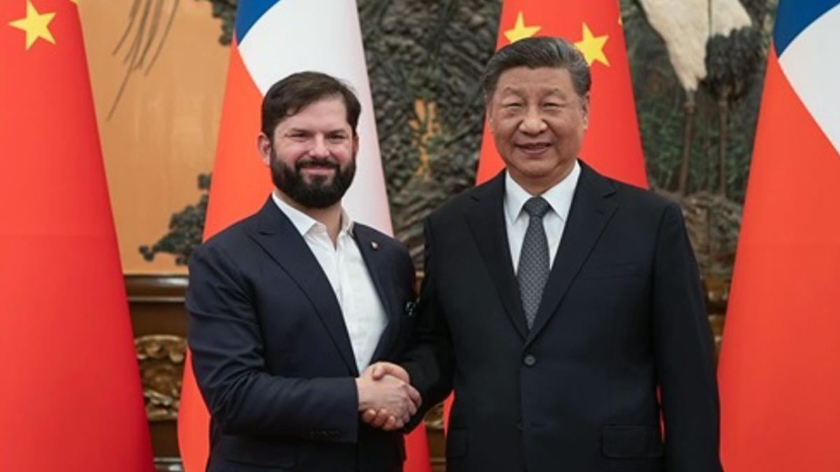 El presidente de Chile, Gabriel Boric y el presidente de China, Xi Jinping.